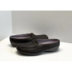 Merrell Cima Shoes Women's Size 9 Espresso Brown Leather Slip-On Mule Comfort
